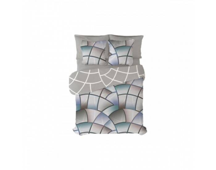 Комплект покривка за завивка Pierre Cardin Lucas Сив 180 легло 4 Части