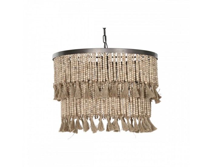 Полилей Home ESPRIT Кафяв Естествен Дървен Метал 50 W 61 x 61 x 117 cm Полилей Home ESPRIT Кафяв Естествен Дървен Метал 50 W 61 x 61 x 117 cm