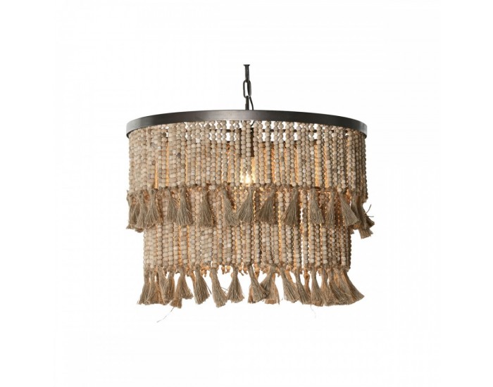Полилей Home ESPRIT Кафяв Естествен Дървен Метал 50 W 61 x 61 x 117 cm Полилей Home ESPRIT Кафяв Естествен Дървен Метал 50 W 61 x 61 x 117 cm