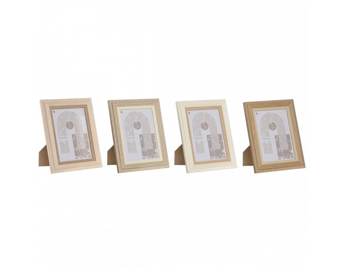 Рамка за снимки Home ESPRIT Многоцветен Алуминий Кристал Дървен MDF Scandi 16 x 2,8 x 21 cm (4 броя)