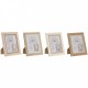 Рамка за снимки Home ESPRIT Многоцветен Алуминий Кристал Дървен MDF Scandi 16 x 2,8 x 21 cm (4 броя)
