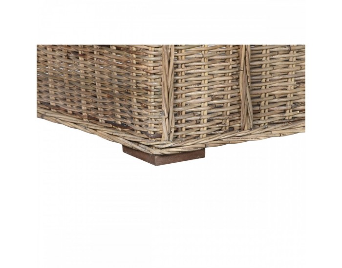 Градински диван Home ESPRIT Бял Кафяв Естествен Pатан 174 x 88 x 69 cm