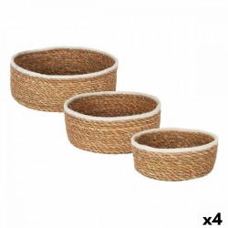 Игра на Кошници Privilege 3 Части плетена ракита 17 cm (3 Части) (4 броя) - Кутии, Органайзери и Други продукти за съхранение