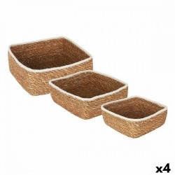 Игра на Кошници Privilege 3 Части плетена ракита 17 cm (3 Части) (4 броя) - Кутии, Органайзери и Други продукти за съхранение