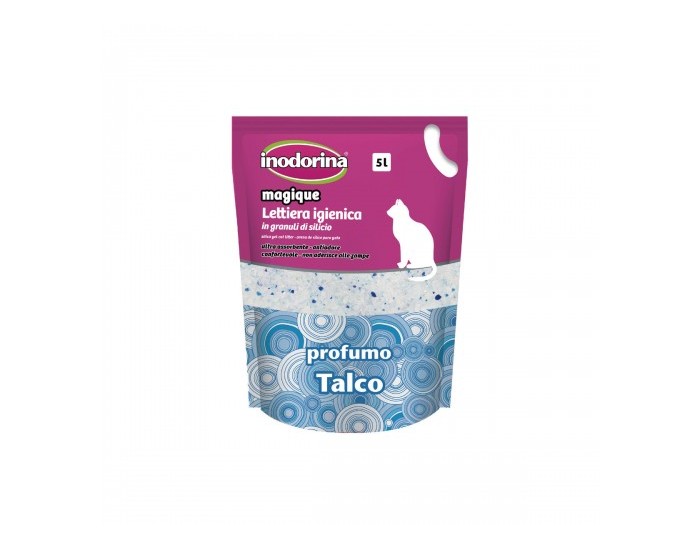 Пясък за котки Inodorina Magique Talco Пудра от Талк 5 L Пясък за котки Inodorina Magique Talco Пудра от Талк 5 L