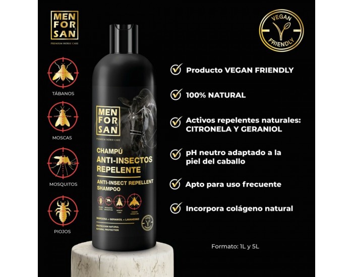 Шампоан за Коня Menforsan herbal 1 L Репелент против насекоми Шампоан за Коня Menforsan herbal 1 L Репелент против насекоми