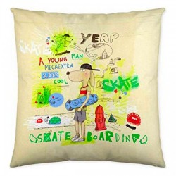 Калъфка за възглавница Cool Kids Skate Boarding (50 x 50 cm) - Възглавници