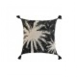 Възглавница Home ESPRIT Черен Boho Палма 45 x 5 x 45 cm - Възглавници