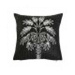 Възглавница Home ESPRIT Бял Черен Палма 42 x 15 x 42 cm - Възглавници