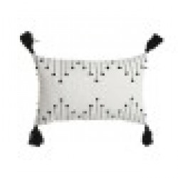Възглавница Home ESPRIT Бял Черен Ромб 50 x 15 x 30 cm - Възглавници