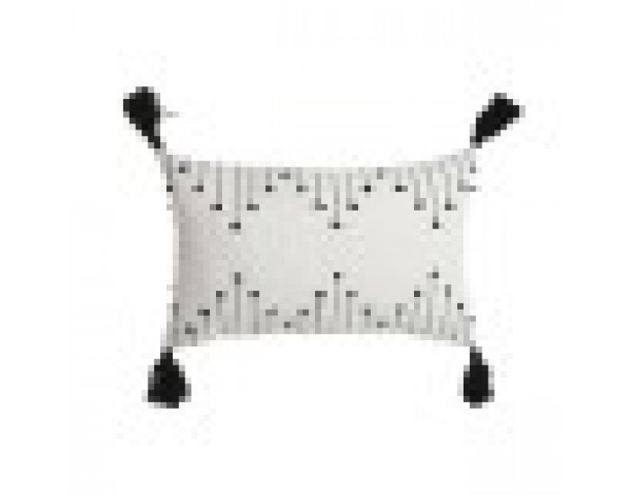 Възглавница Home ESPRIT Бял Черен Ромб 50 x 15 x 30 cm Възглавница Home ESPRIT Бял Черен Ромб 50 x 15 x 30 cm
