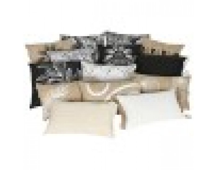 Възглавница Home ESPRIT Черен Естествен 42 x 15 x 42 cm