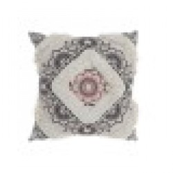 Възглавница DKD Home Decor Бял Черен полиестер (45 x 10 x 45 cm) - Възглавници