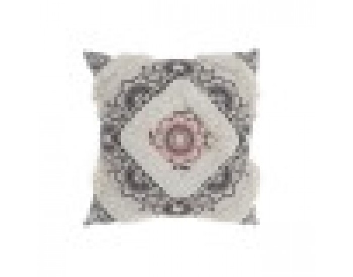 Възглавница DKD Home Decor Бял Черен полиестер (45 x 10 x 45 cm)