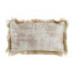 Възглавница DKD Home Decor Златен полиестер Модерен Ресни (50 x 10 x 30 cm) - Възглавници