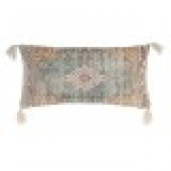 Възглавница DKD Home Decor Бежов Син полиестер Памук Арабин Ресни (60 x 10 x 30 cm) - Възглавници