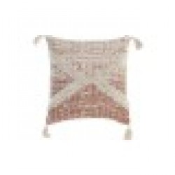 Възглавница DKD Home Decor Бежов Оранжев полиестер Памук (45 x 10 x 45 cm) - Възглавници