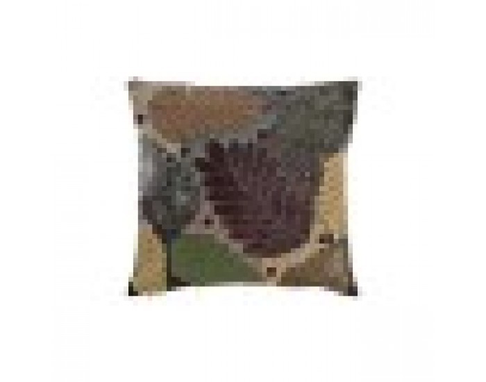 Калъфка за възглавница DKD Home Decor Листи Многоцветен (50 x 1 x 50 cm)