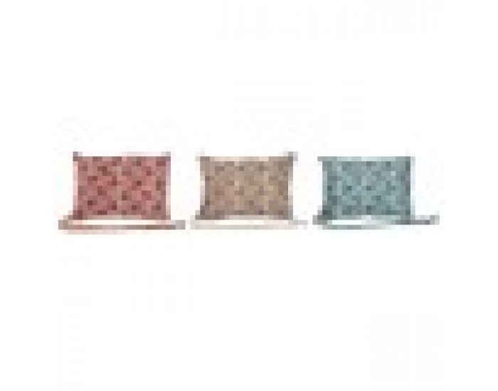 Възглавница Home ESPRIT Кафяв цвят тюркоаз Корал 30 x 10 x 20 cm (3 броя)