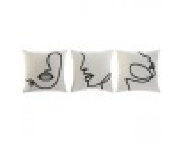 Възглавница Home ESPRIT Естествен 45 x 15 x 45 cm (3 броя) Възглавница Home ESPRIT Естествен 45 x 15 x 45 cm (3 броя)