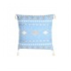 Възглавница DKD Home Decor Син полиестер Памук Бял (60 x 20 x 60 cm) - Възглавници