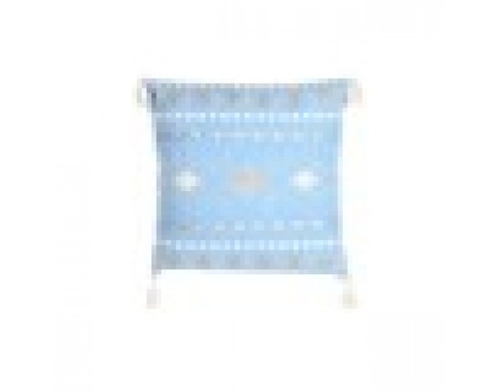Възглавница DKD Home Decor Син полиестер Памук Бял (60 x 20 x 60 cm)