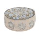 Пуф DKD Home Decor 60 x 60 x 27 cm Бежов Син Пуф DKD Home Decor 60 x 60 x 27 cm Бежов Син