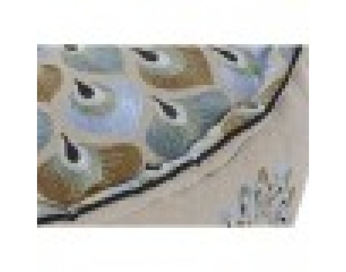 Пуф DKD Home Decor 60 x 60 x 27 cm Бежов Син Пуф DKD Home Decor 60 x 60 x 27 cm Бежов Син