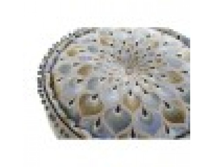 Пуф DKD Home Decor 60 x 60 x 27 cm Бежов Син Пуф DKD Home Decor 60 x 60 x 27 cm Бежов Син