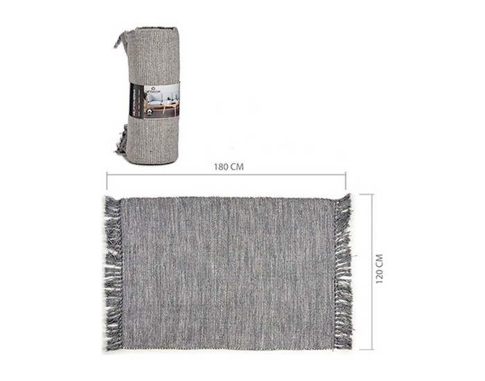 Килим Сив Памук (120 x 1 x 180 cm)