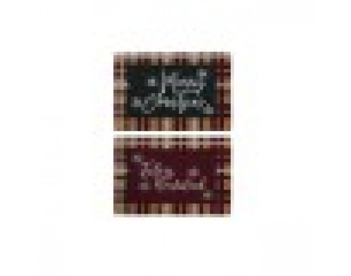 Изтривалка за Врата DKD Home Decor Бял Кафяв Червен Зелен PVC Кокосови влакна 60 x 40 x 1,5 cm (2 броя)