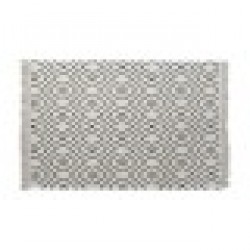 Килим DKD Home Decor Черен Бял (120 x 190 x 0,7 cm) - Спално бельо