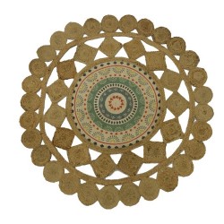 Килим DKD Home Decor Кафяв Многоцветен (120 x 120 x 0,75 cm) - Спално бельо