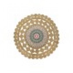 Килим DKD Home Decor Кафяв Многоцветен (150 x 150 x 0,75 cm) - Спално бельо