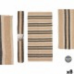 Килим GiftDecor NO.04 Бял Кафяв Черен 70 x 140 cm (8 броя) Килим GiftDecor NO.04 Бял Кафяв Черен 70 x 140 cm (8 броя) - Спално бельо