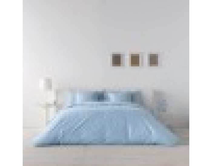 Покривало за одеяло Naturals Lino Светло син Син - Размери - Легло 90 (155 x 220 см)