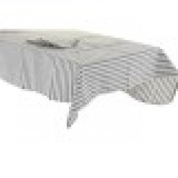 Покривка за маса и салфетки DKD Home Decor Сив Памук Бял Зелен (150 x 150 x 0,5 cm) - Покривки за маса