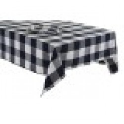 Покривка за маса и салфетки DKD Home Decor Син Памук Бял (150 x 150 x 0,5 cm) - Покривки за маса