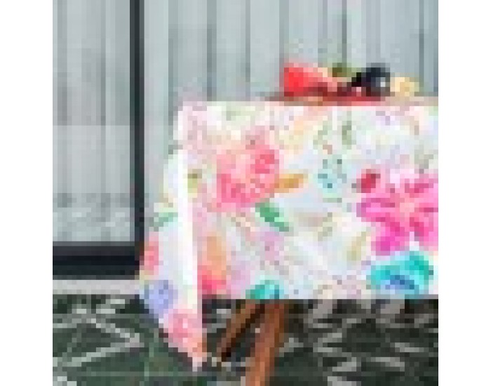 Покривка HappyFriday Pink bloom Многоцветен 150 x 250 cm Покривка HappyFriday Pink bloom Многоцветен 150 x 250 cm