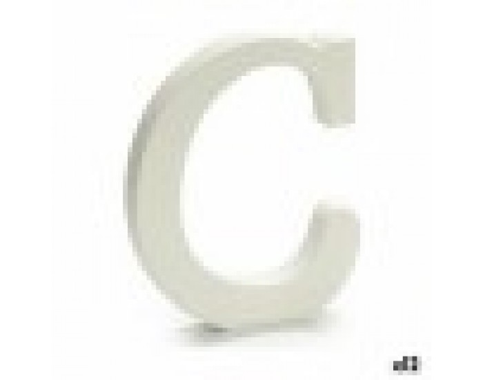 Писмо C Дървен Бял (1,8 x 21 x 17 cm) (12 броя)