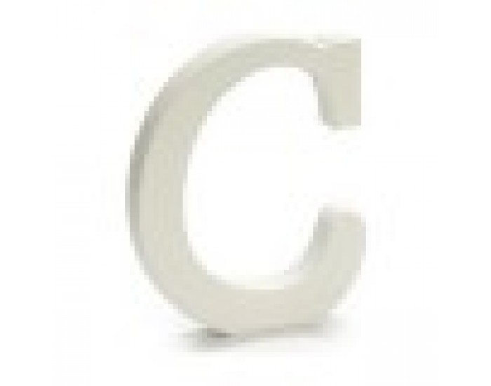 Писмо C Дървен Бял (1,8 x 21 x 17 cm) (12 броя)