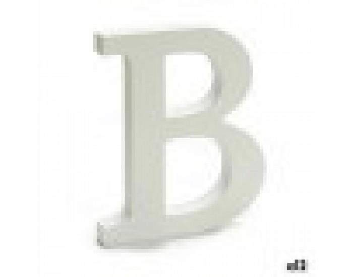 Писмо B Дървен Бял (1,8 x 21 x 17 cm) (12 броя)