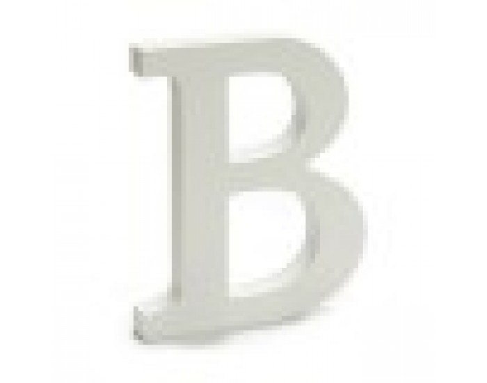 Писмо B Дървен Бял (1,8 x 21 x 17 cm) (12 броя)