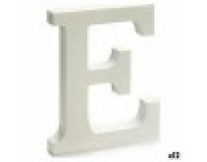 Писмо E Дървен Бял (1,8 x 21 x 17 cm) (12 броя)