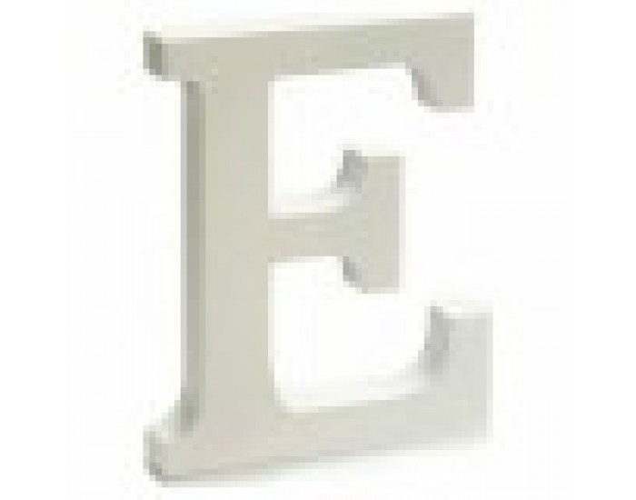 Писмо E Дървен Бял (1,8 x 21 x 17 cm) (12 броя)