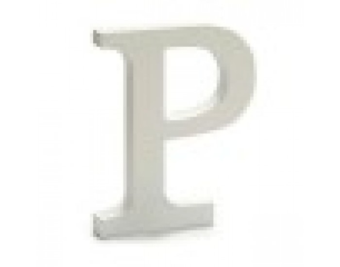 Писмо P Дървен Бял (1,8 x 21 x 17 cm) (12 броя)