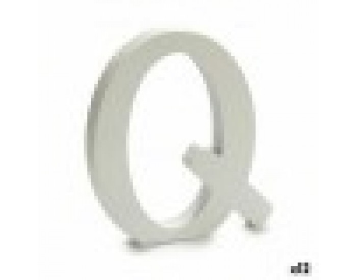 Писмо Q Дървен Бял (1,8 x 21 x 17 cm) (12 броя)