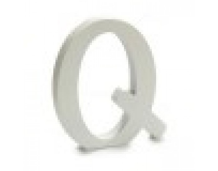 Писмо Q Дървен Бял (1,8 x 21 x 17 cm) (12 броя)