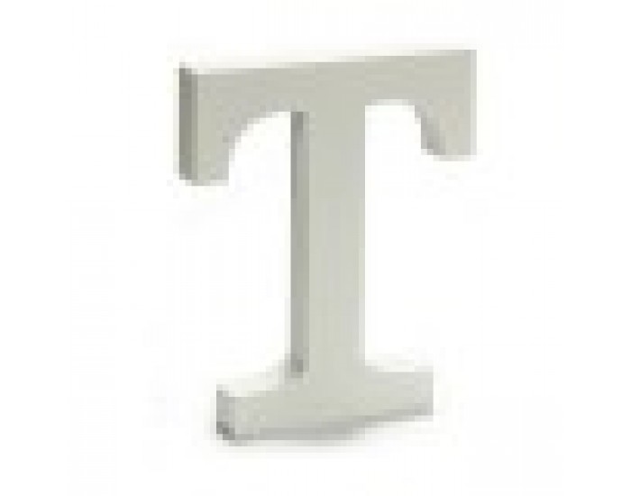 Писмо T Дървен Бял (1,8 x 21 x 17 cm) (12 броя)