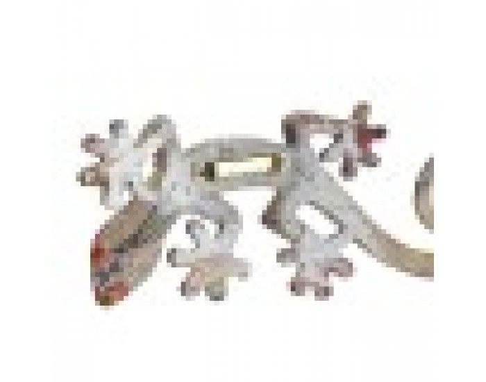 Декорация за стена Home ESPRIT Многоцветен Гущер Средиземноморско 10 x 4 x 22 cm (2 броя)